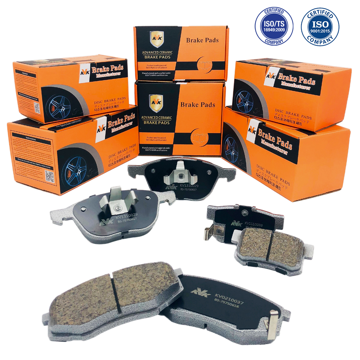 Non Asbestos No Noise Colored Auto Brake Pad from China manufacturer