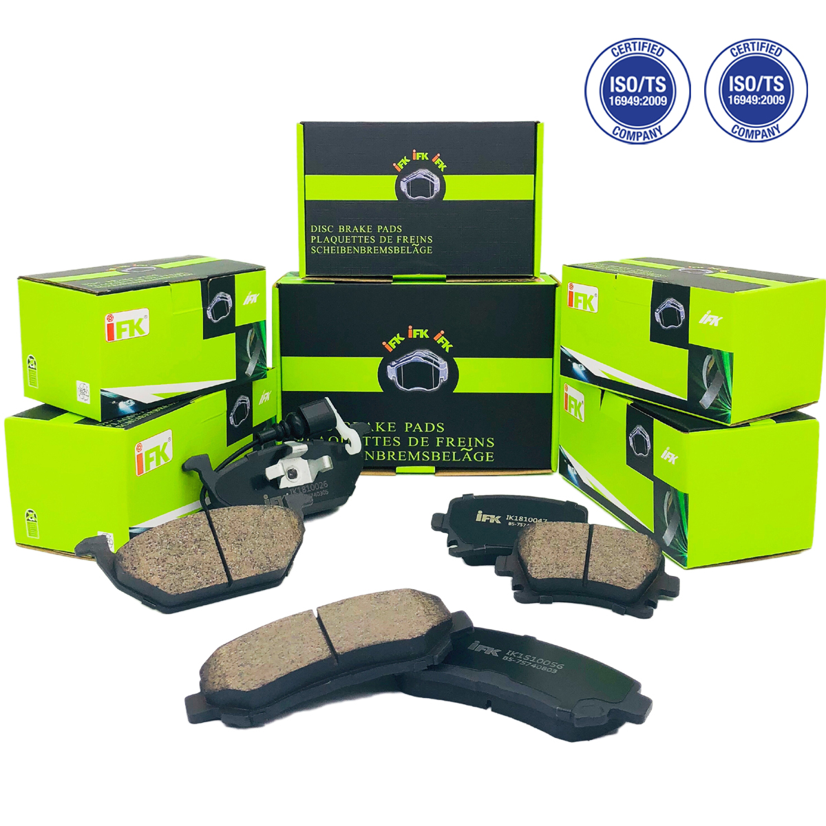 Aluminum oxide No asbestos colored auto brake Pad from China